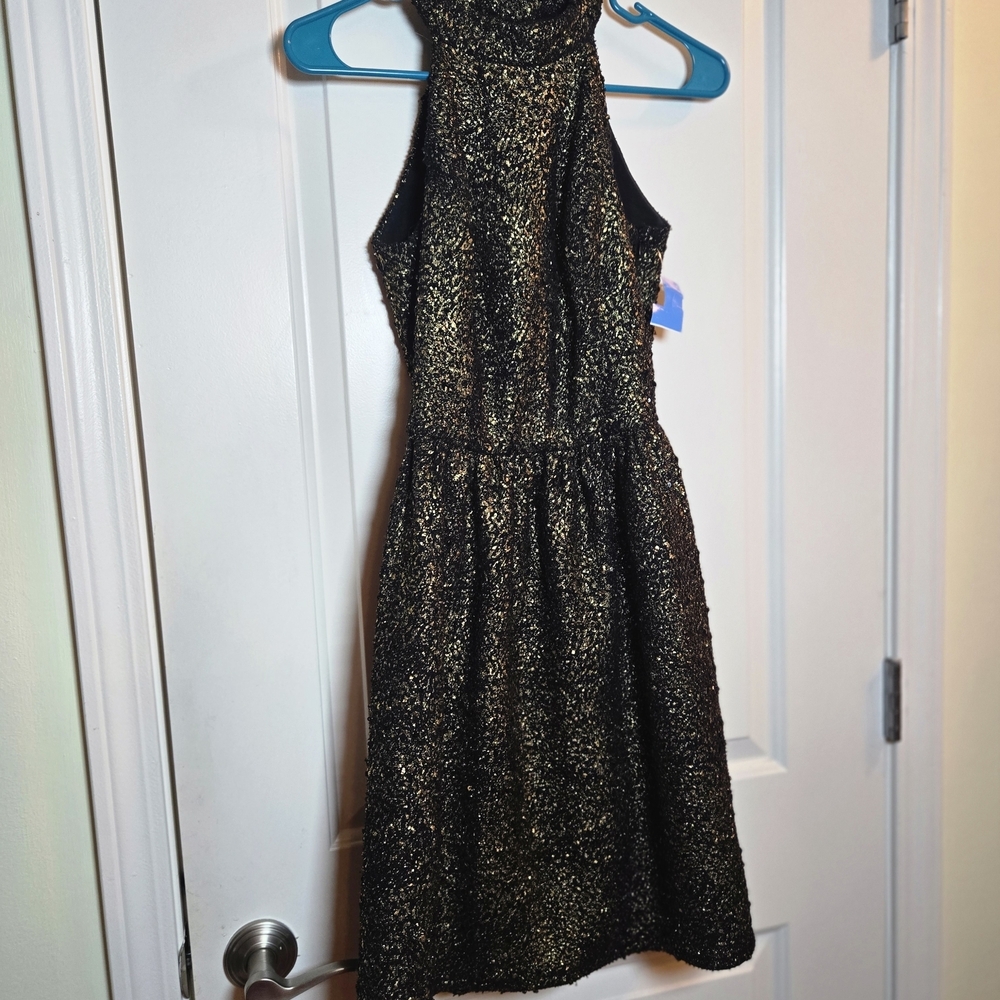Ark & Co Black and Gold Mini Dress